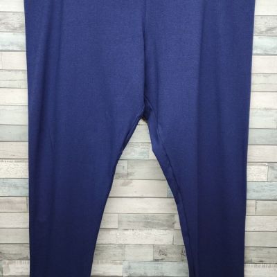 Victoria Secret PINK Leggings Womens XXL Mid Rise Foldover Midnight Navy Blue 2X